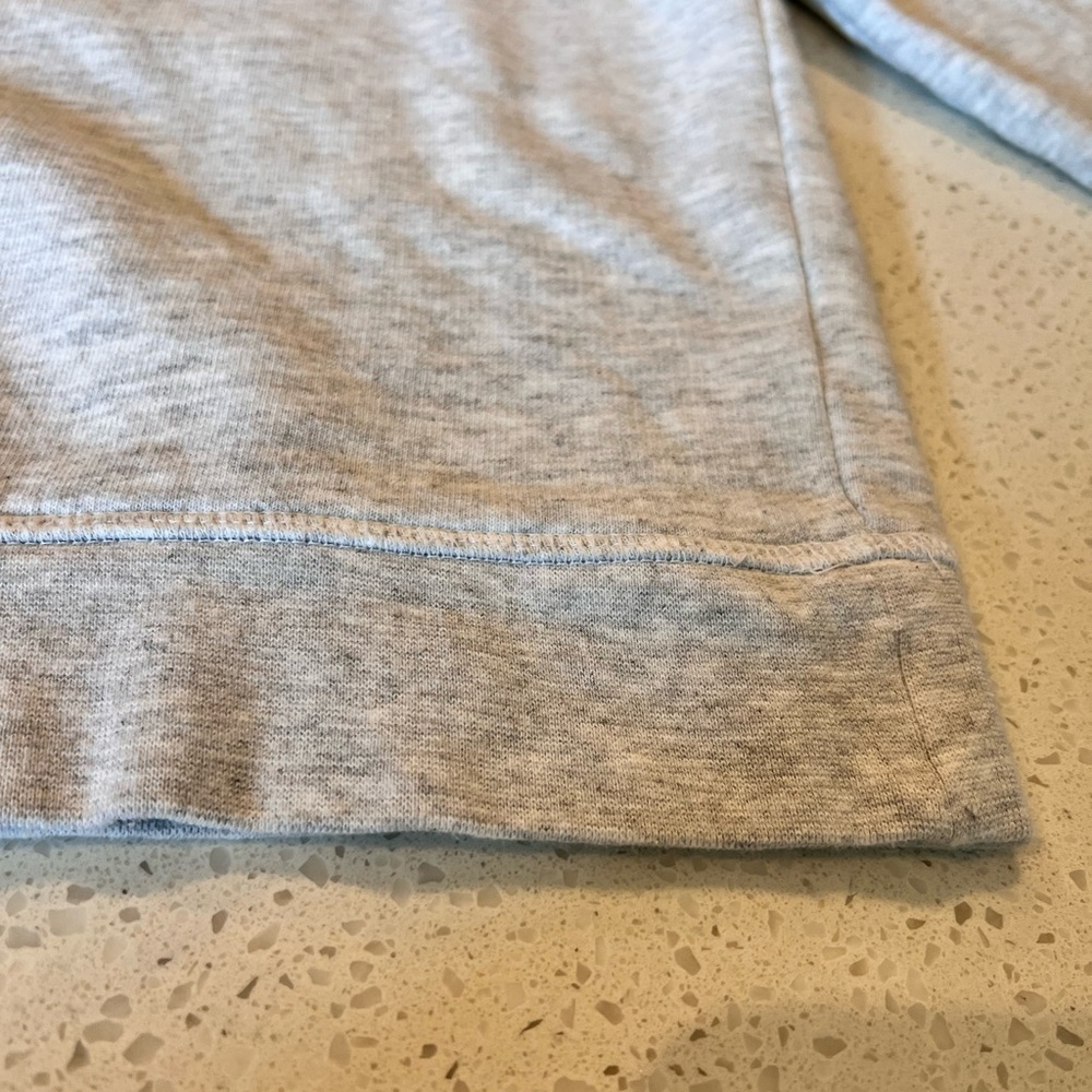 Topshop Fleece Scoop Neck Heather Gray Sweatshirt Size 8 - Picture 10 of 13